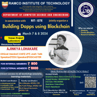 Workshop on Building Dapps using Blockchain 2024 Workshop Poster